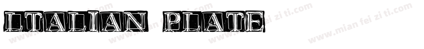 ltalian plate字体转换